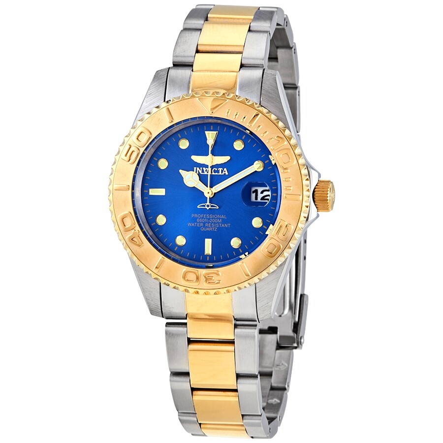 Invicta Pro Diver Quartz Blue Dial Two-tone Men's Watch 29942