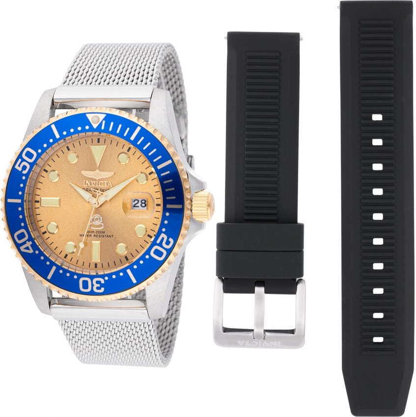 Invicta Pro Diver Quartz Gold Dial Men's Watch 48216