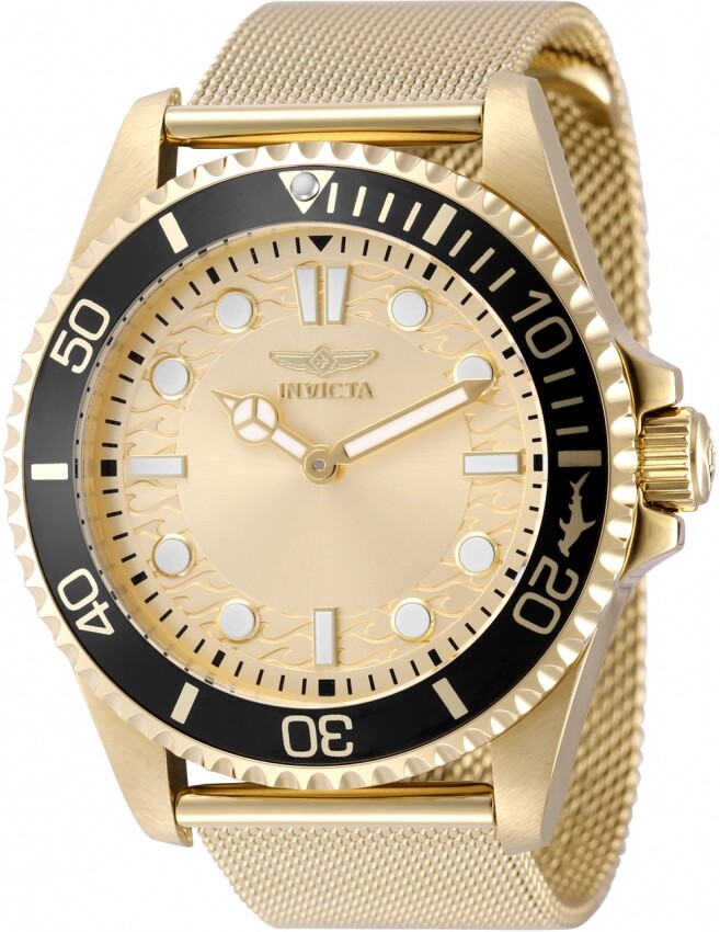 Invicta Pro Diver Quartz Gold Dial Men's Watch 49690