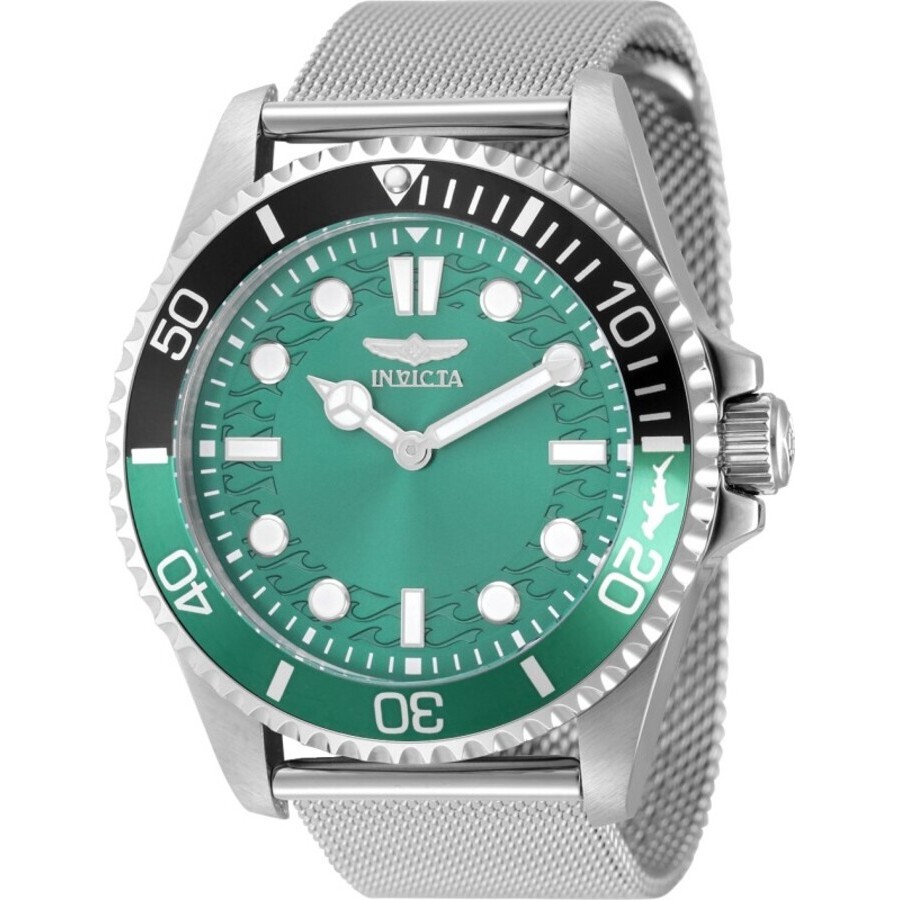Invicta Pro Diver Quartz Green Dial Sprite Bezel Men's Watch 49687