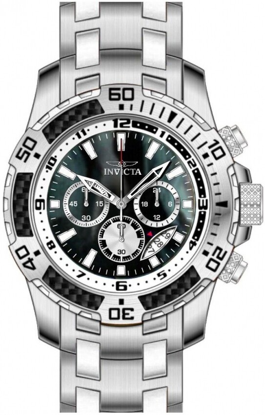 Invicta Pro Diver SCUBA Chronograph GMT Quartz Black Dial Men's Watch 49853