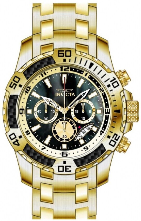 Invicta Pro Diver SCUBA Chronograph GMT Quartz Black Dial Men's Watch 49854