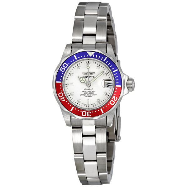 Invicta Pro Diver White Dial Pepsi Bezel Ladies Watch 8940