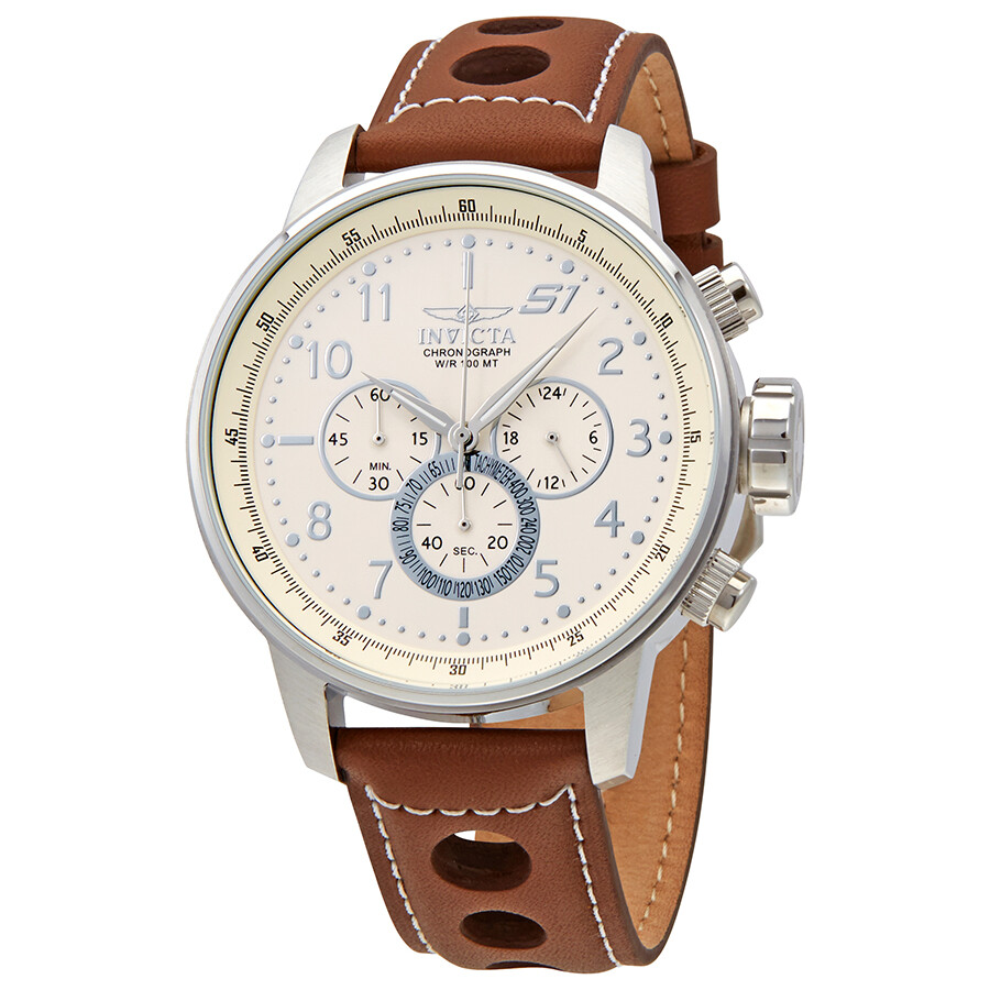 Invicta S1 Rally Chronograph Ivory Dial Men's Watch 25724