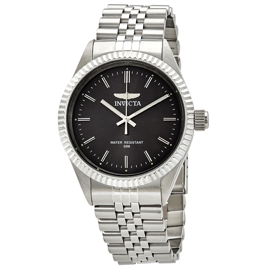 Invicta Specialty Black Dial Stainless Steel Men's Watch 29372