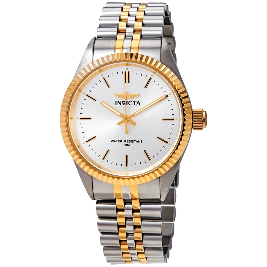 Invicta Specialty Quartz Silver Dial Two-tone Men's Watch 29378