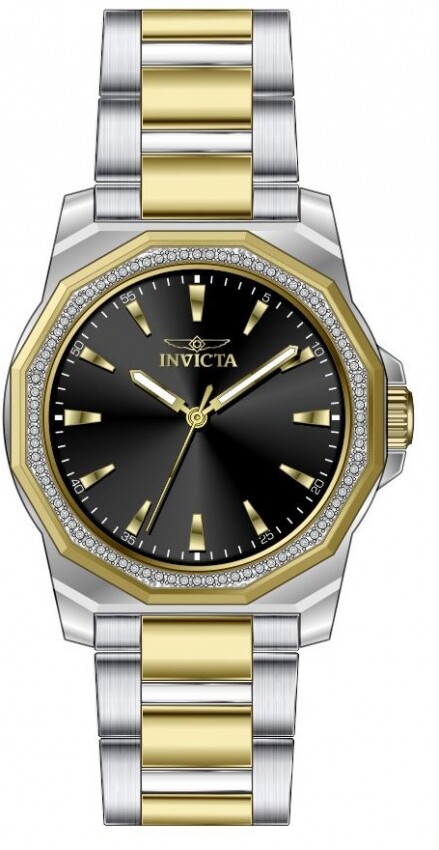 Invicta Speedway Quartz Crystal Black Dial Ladies Watch 49112