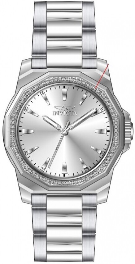 Invicta Speedway Quartz Crystal Silver Dial Ladies Watch 49110