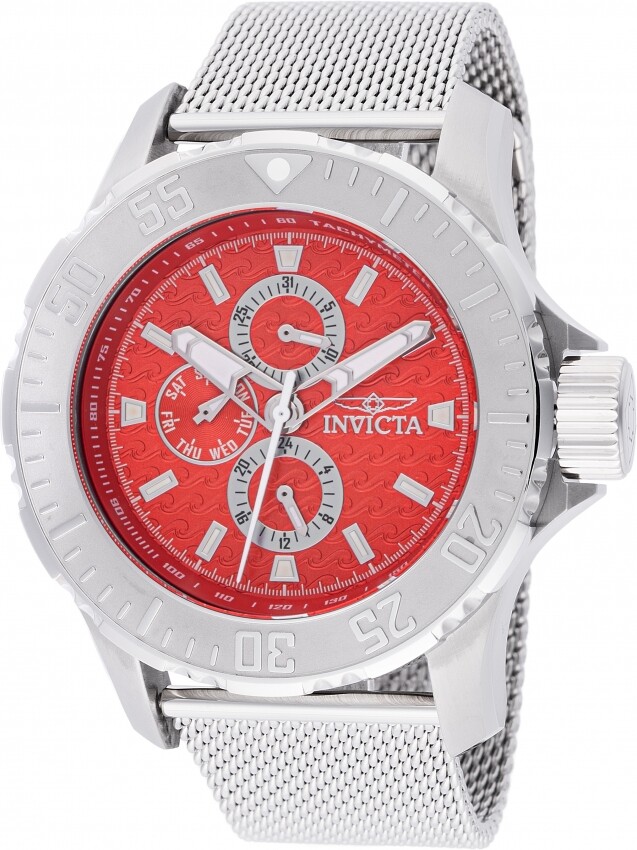 Invicta Vintage Quartz Red Dial Men's Watch 48013