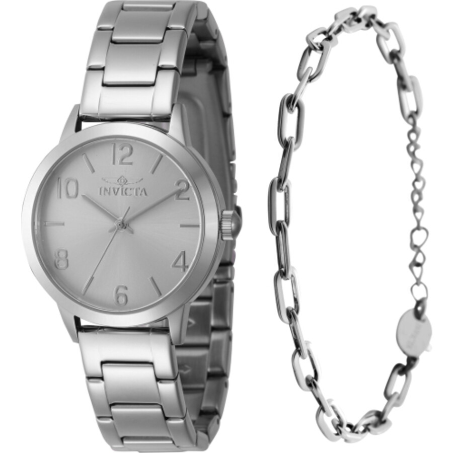 Invicta Wildflower Quartz Silver Dial Ladies Watch With Bracelet 47270