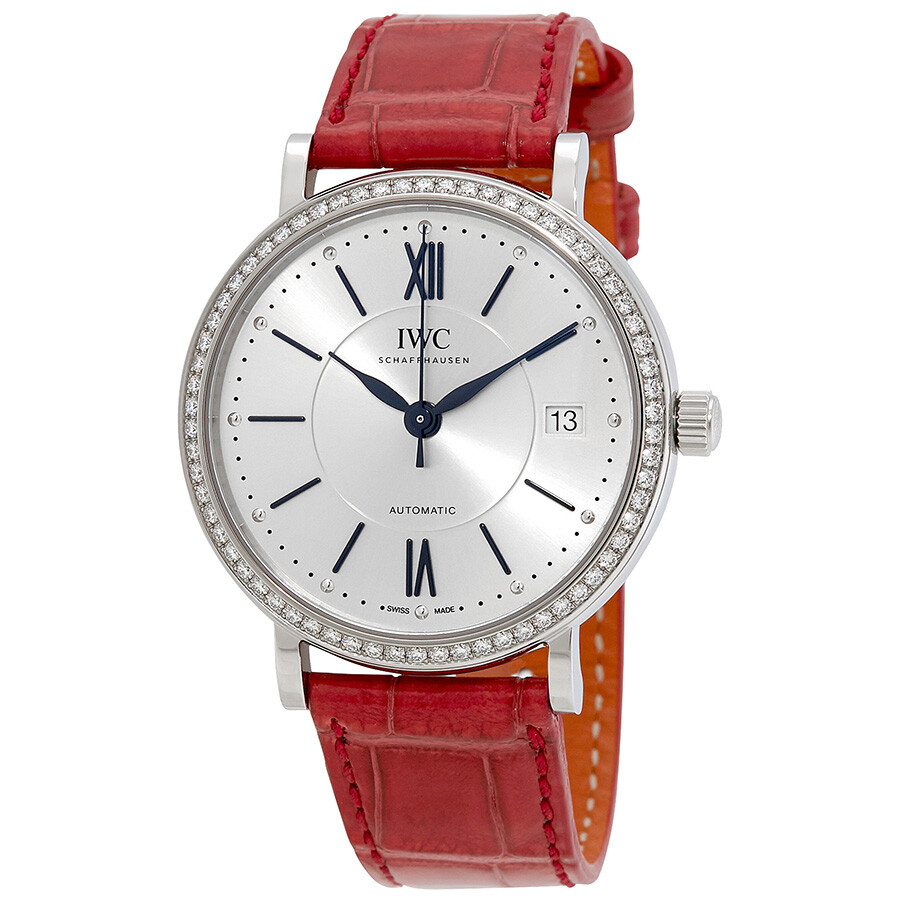 IWC Portofino Silver Dial Diamond Automatic Ladies Watch 4581-09