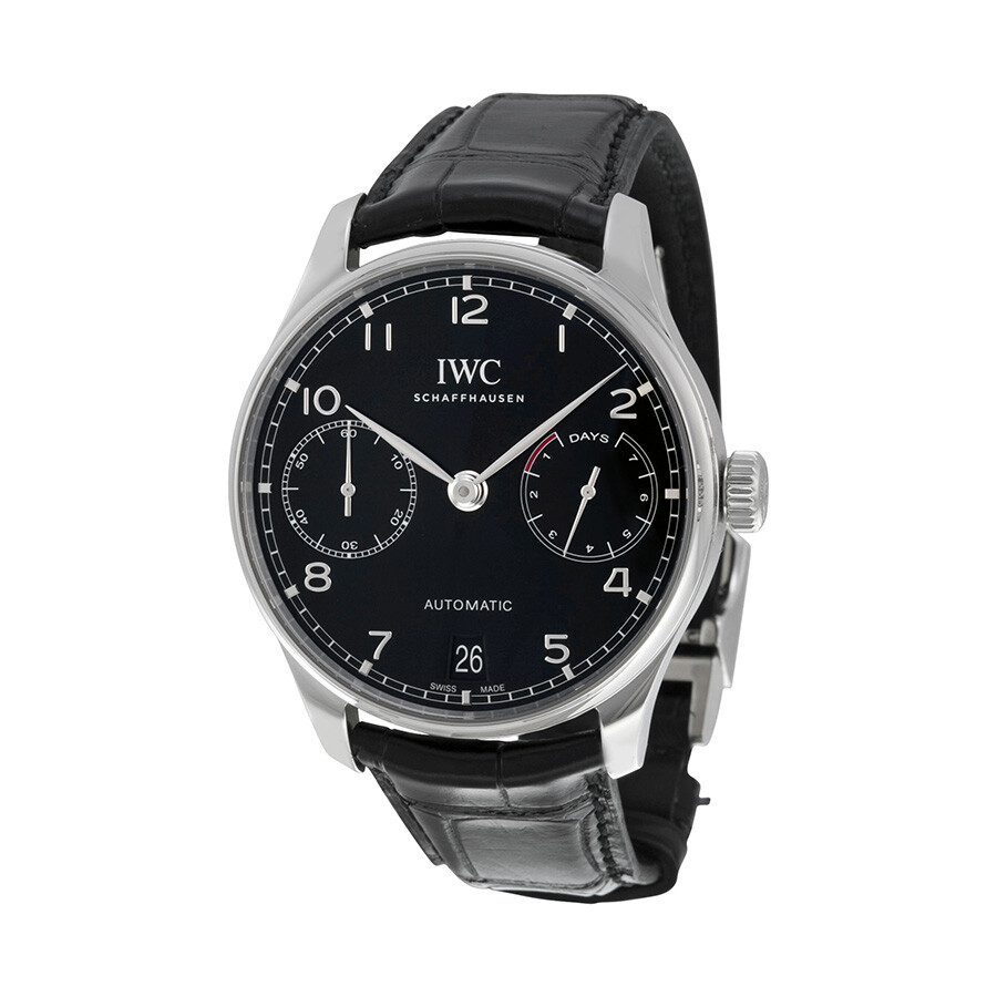 IWC Portugieser Automatic Black Dial Men's Watch IW500703 IWC Portugieser Automatic Black Dial Men's Watch IW500703