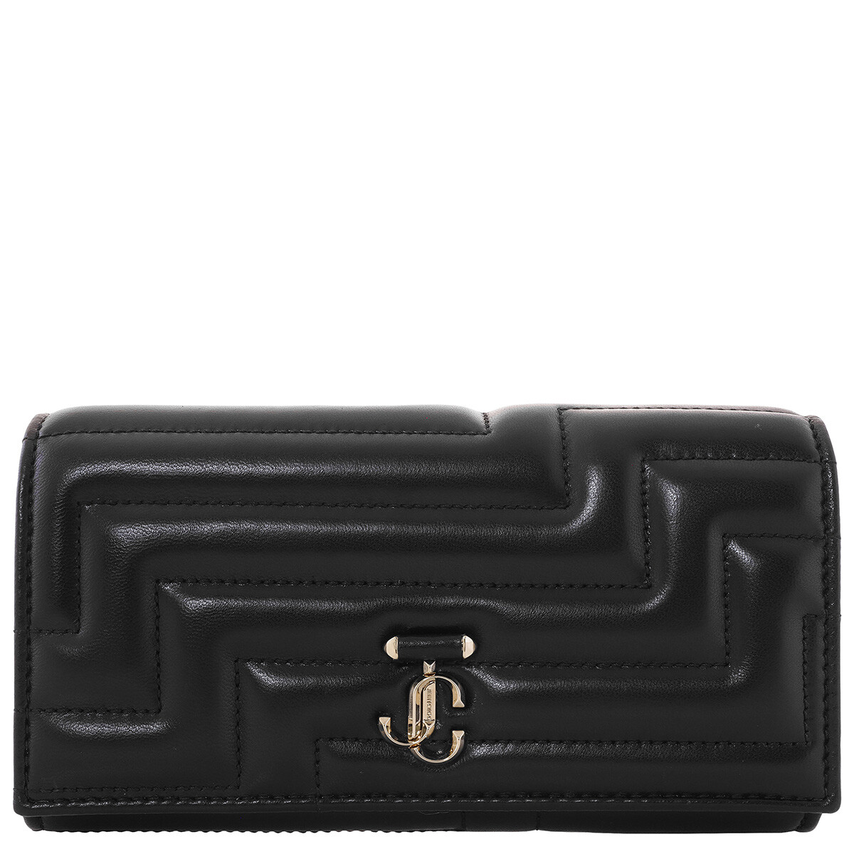 Jimmy Choo Phelix Zip-Around Leather Wallet J000162870-BLACK