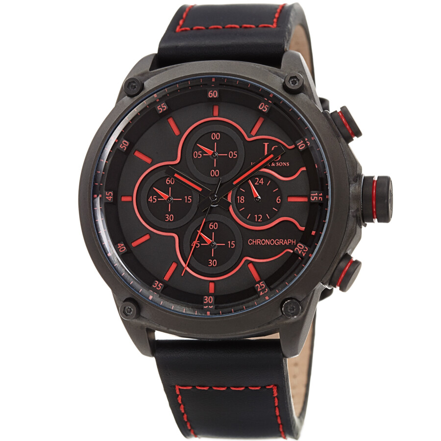 Joshua and Sons Chronograph Quartz Black Dial Men's Watch JX133BK