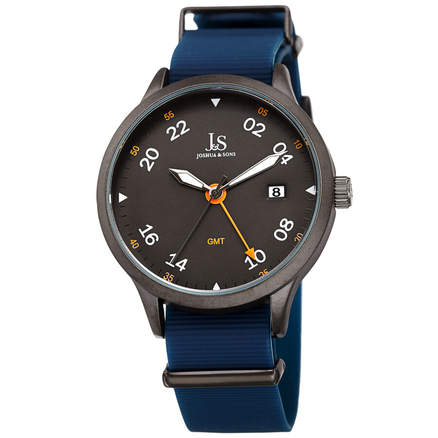 Joshua and Sons GMT Grey Dial Men's Watch JX147GNBU