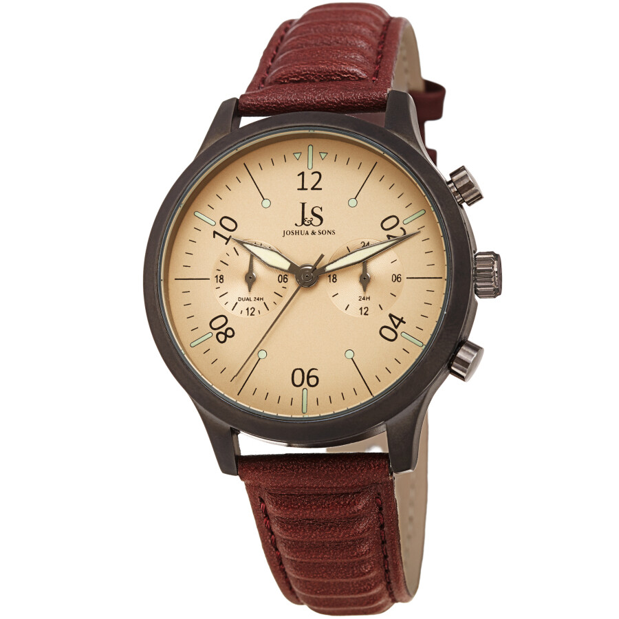 Joshua and Sons Quartz Beige Dial Men's Watch JX146GNBR