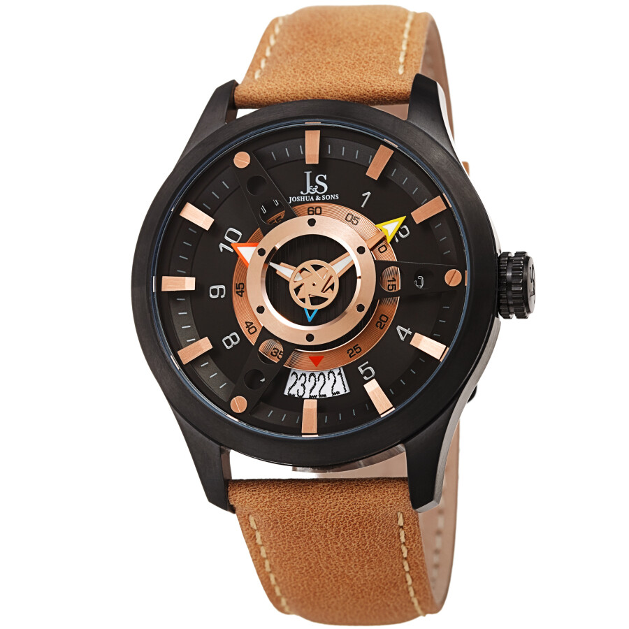Joshua and Sons Quartz Black Dial Ladies Watch JX150TN