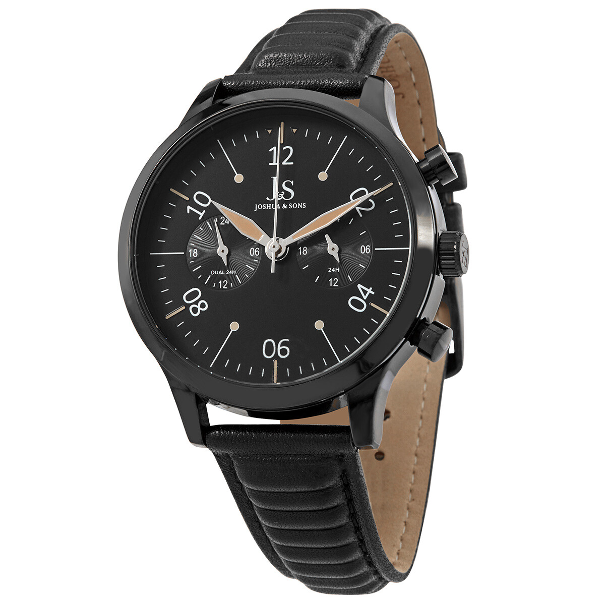 Joshua and Sons Quartz Black Dial Men's Watch JX146BK