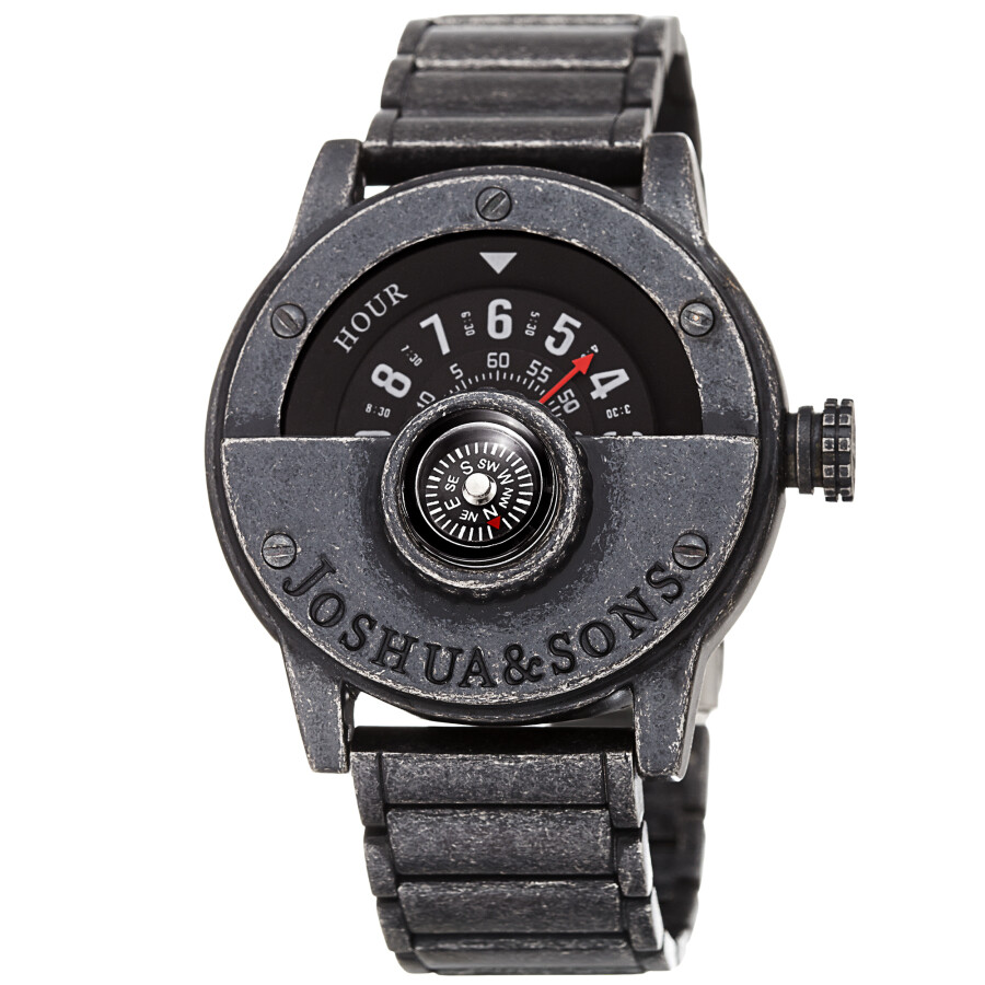 Joshua and Sons Quartz Compass Black Dial Men's Watch JX139BK