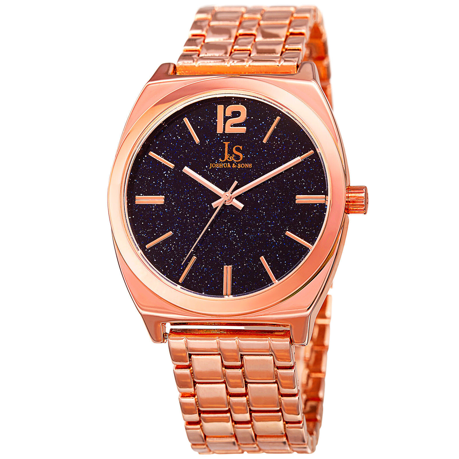 Joshua and Sons Quartz Navy Blue Sandstone Dial Men's Watch JX122RG