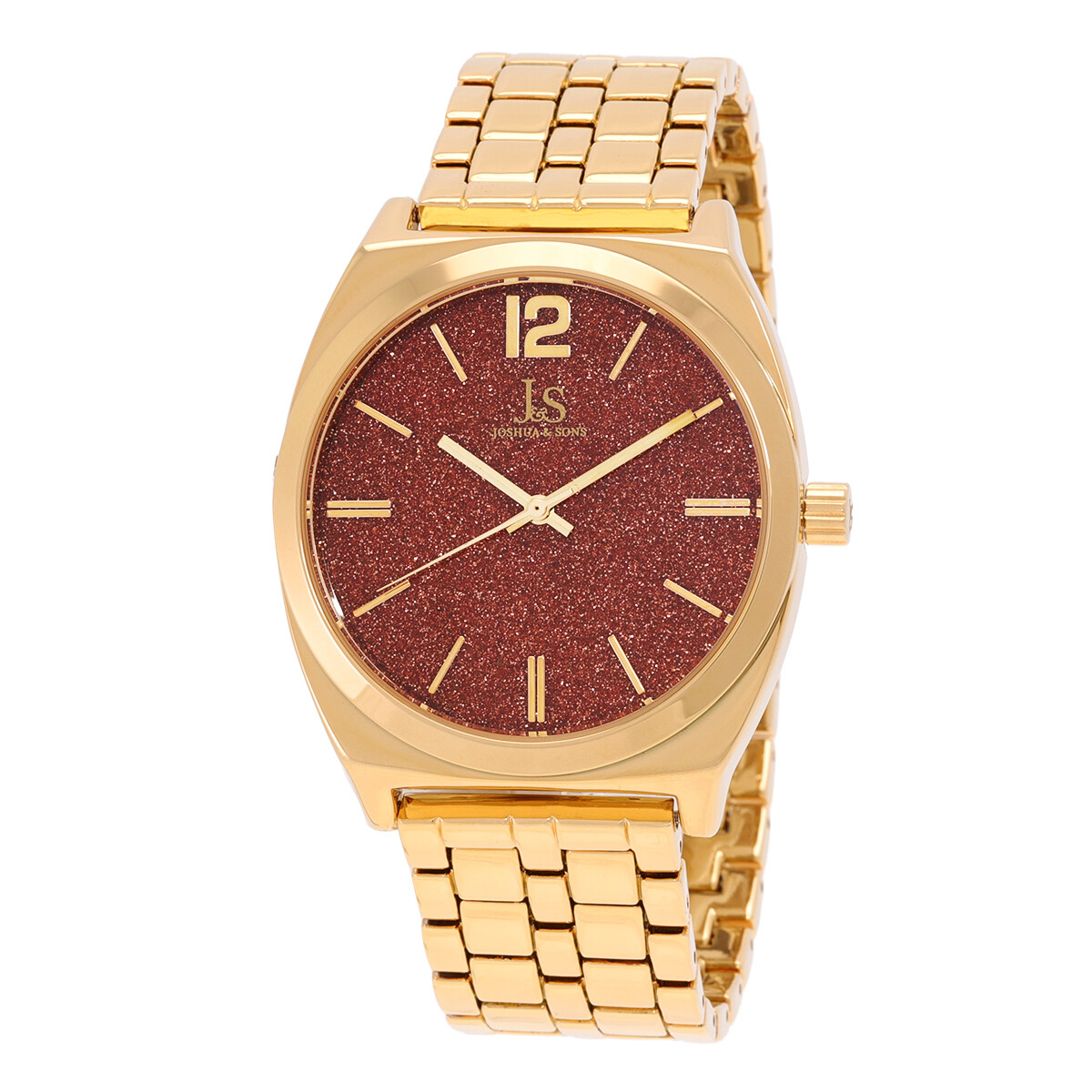 Joshua & Sons Orange Sand Stone Dial Men's Watch JX122YG