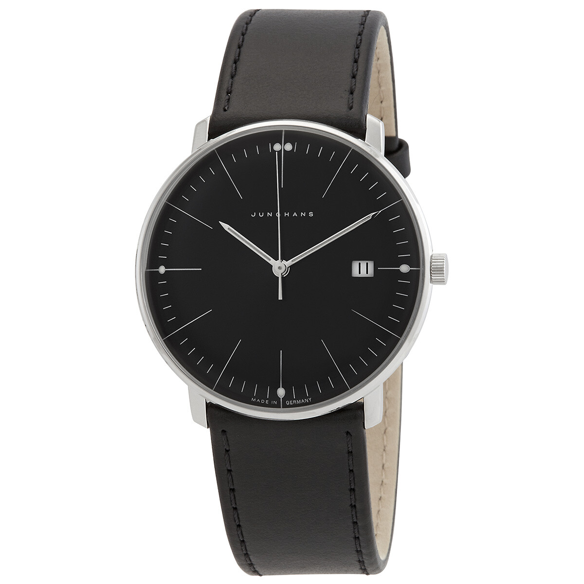 Junghans Max Bill Quartz Sunray Brush Dark Grey Dial Men's Watch 41/4465.02