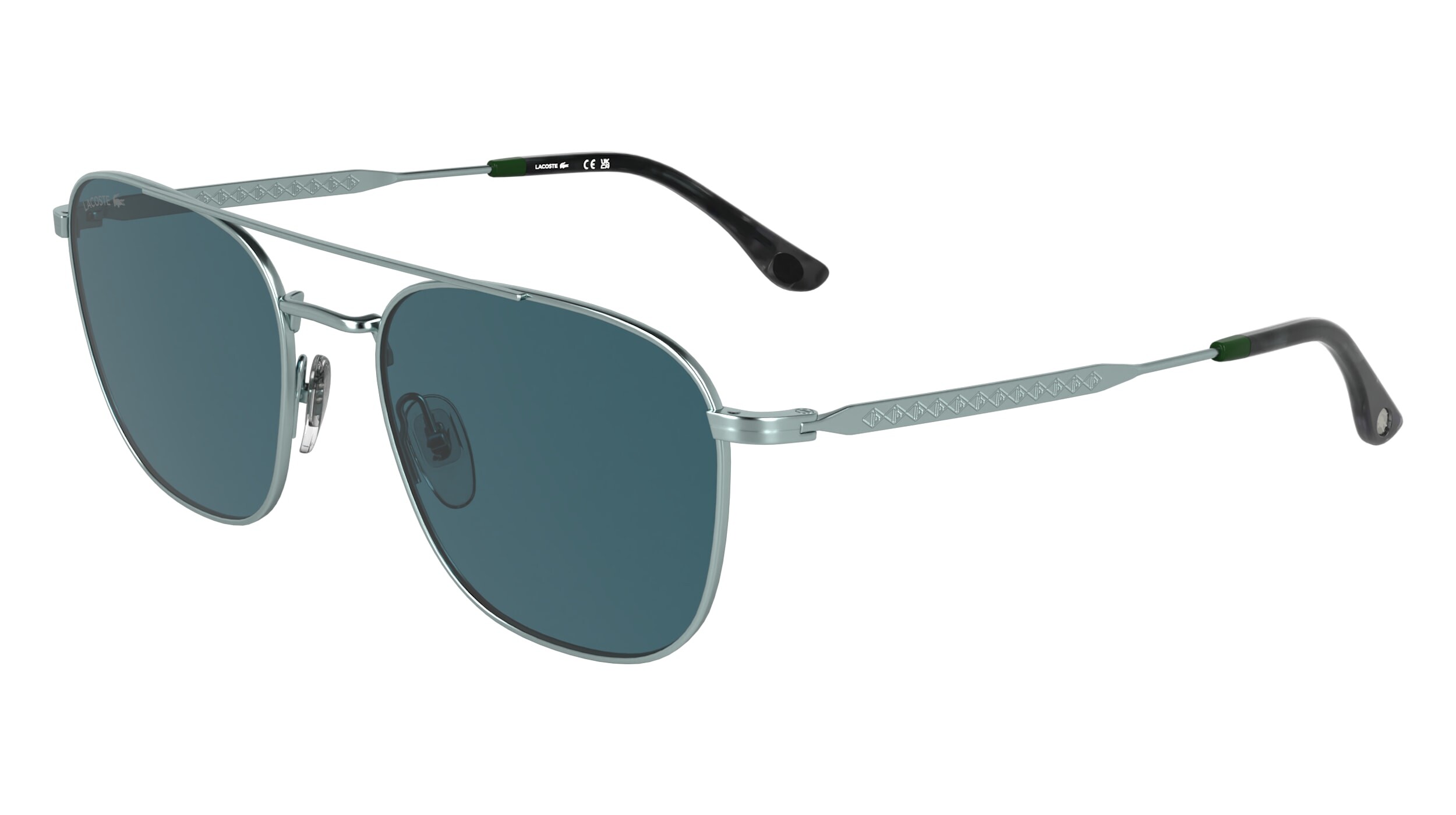 Lacoste Polarized Green Pilot Unisex Sunglasses L233SP 714 60
