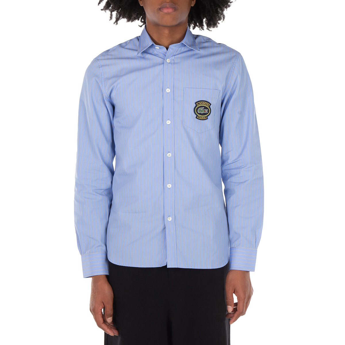 Lacoste Robert George Button Down Short Sleeves Shirt, Brand Size 41 (Neck  Size 16\, image size:1200x1200