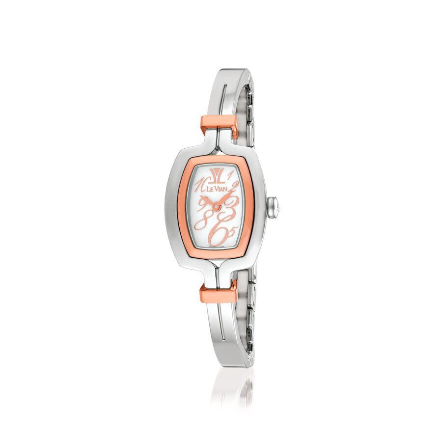 Le Vian Bangle Quartz White Dial Ladies Watch DS4880-3-5