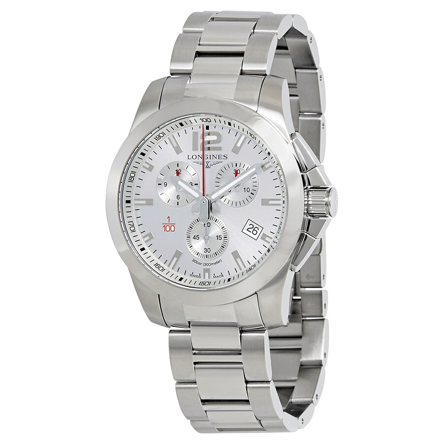 Longines Conquest Chronograph Silver Dial Men's Watch L38004766