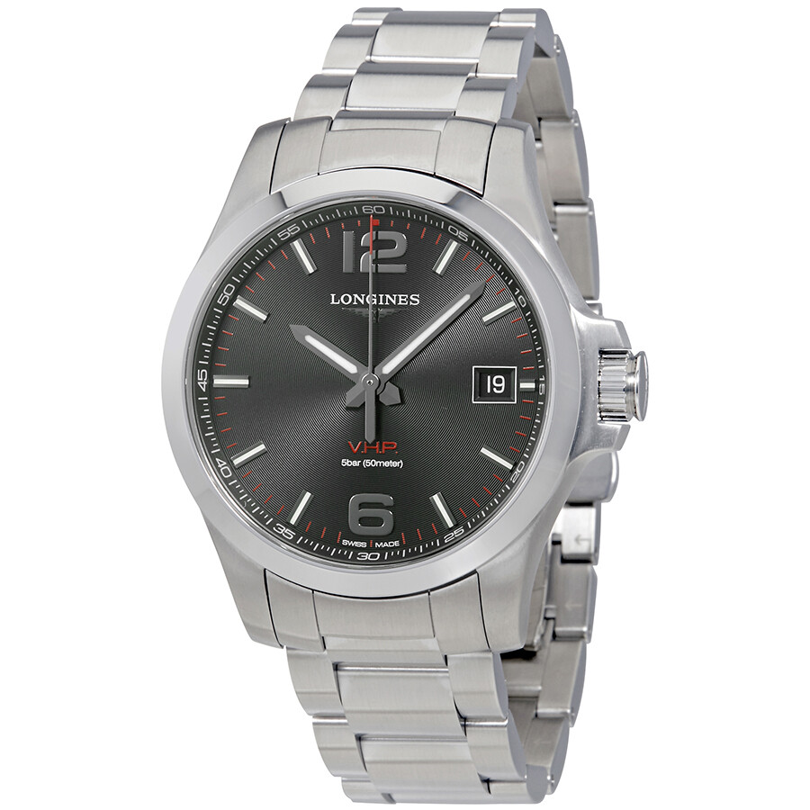 Longines Conquest V.H.P. Perpetual Black Dial Men's Watch L3.716.4.56.6 Longines Conquest V.H.P. Perpetual Black Dial Men's Watch L3.716.4.56.6