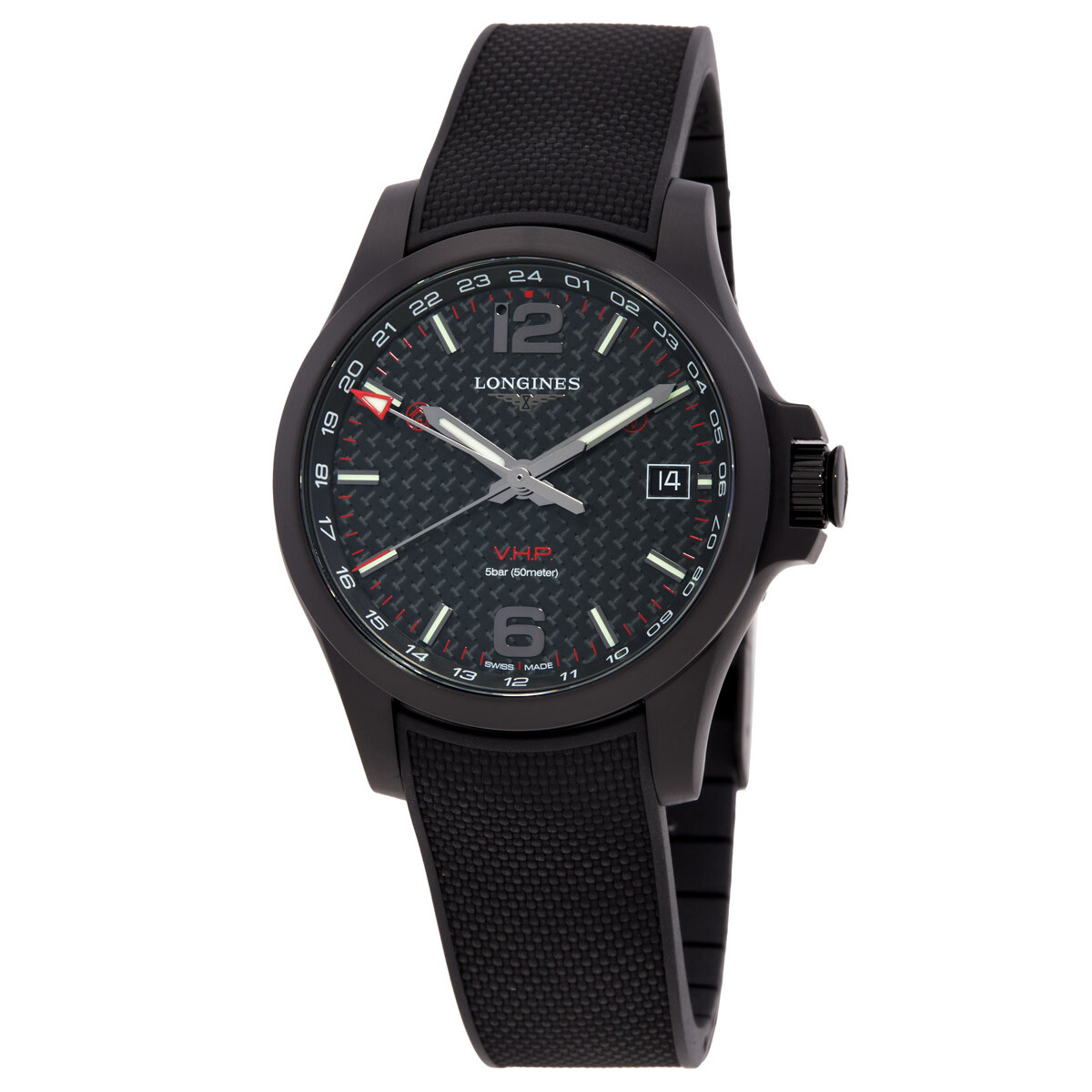 Longines Conquest V.H.P. Quartz Black Dial Men's Watch L37182669