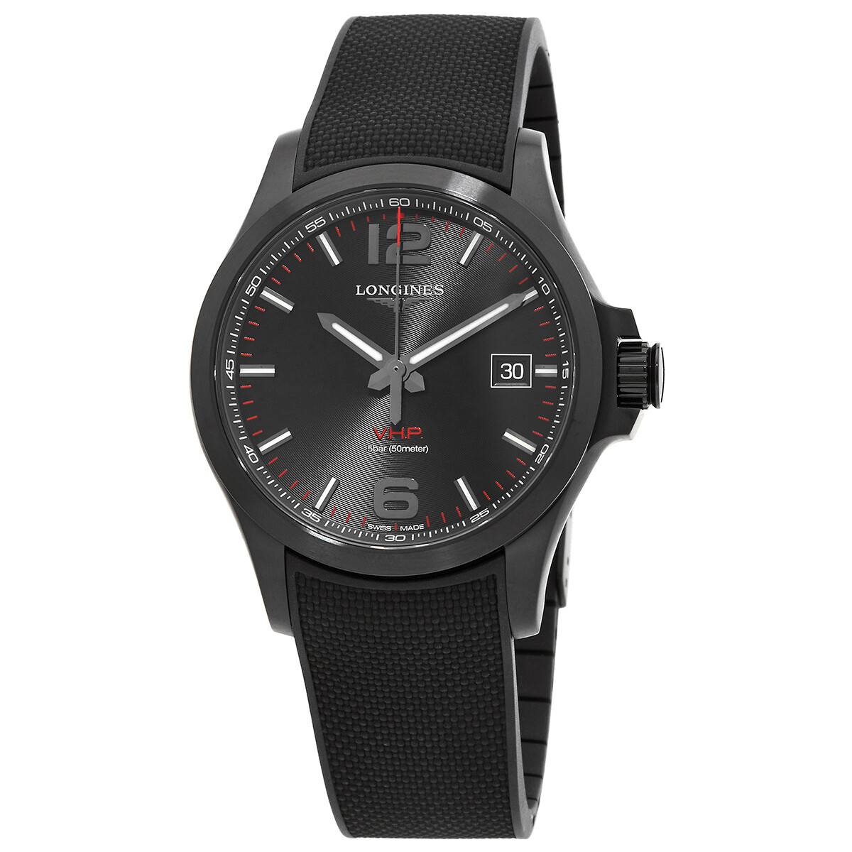 Longines Conquest V.H.P. Quartz Black Dial Men's Watch L37262569