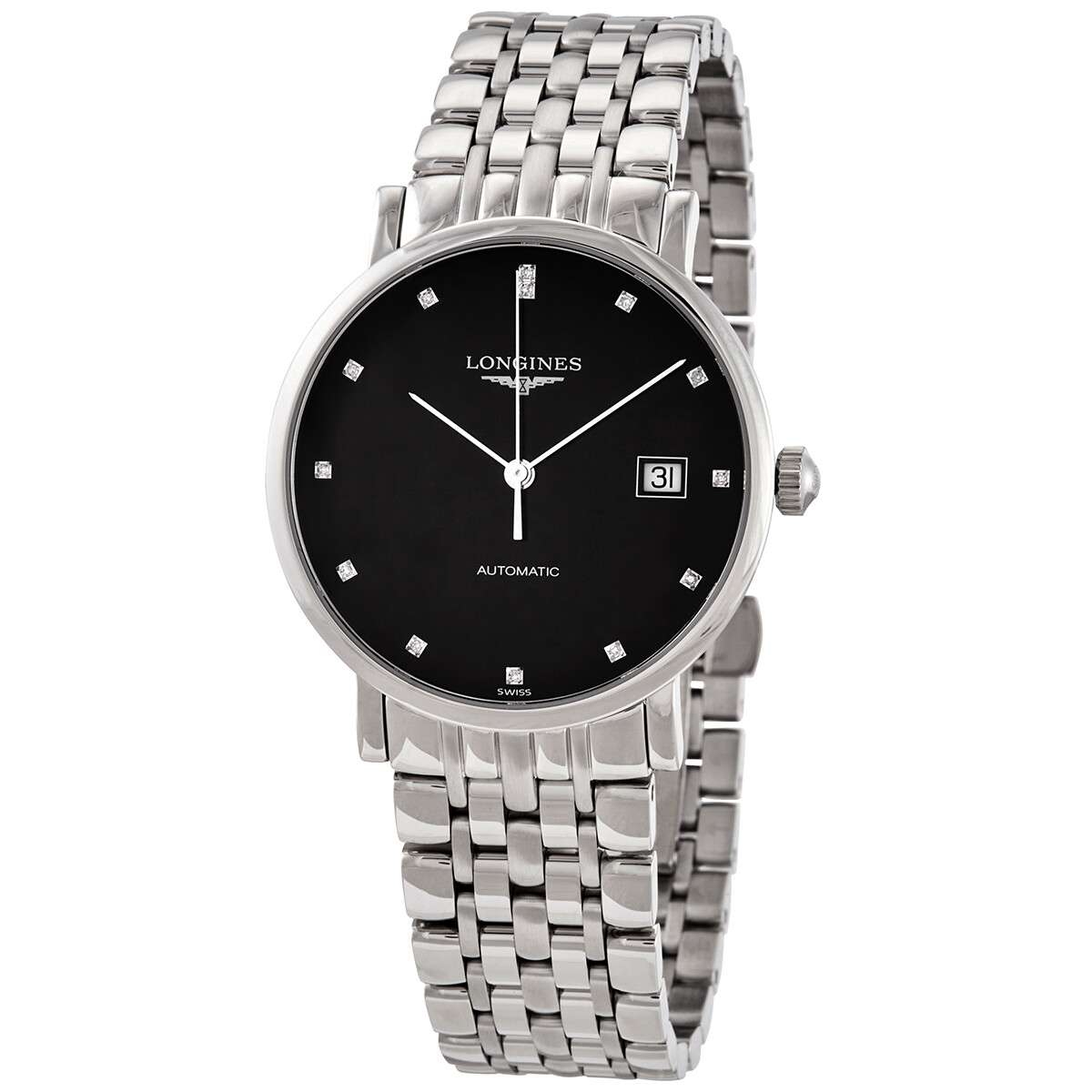 Longines Elegant Automatic Black Dial Men's Watch L4.810.4.57.6