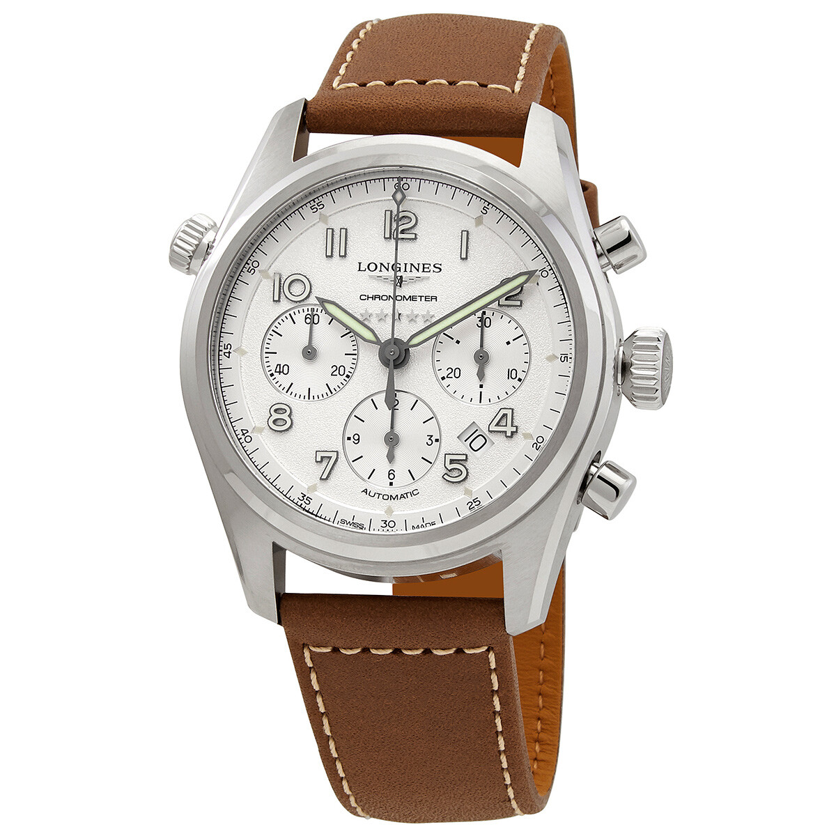 Longines Spirit Chronograph Automatic Silver Dial Men's Watch L3.820.4.73.2