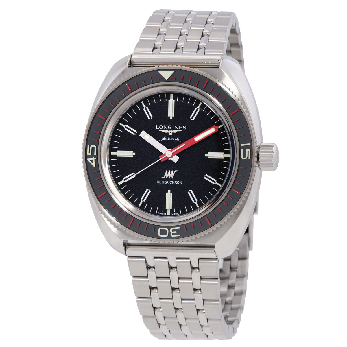Longines Ultra- Chron Hand Wind Black Dial Men's Watch L2.836.4.52.9