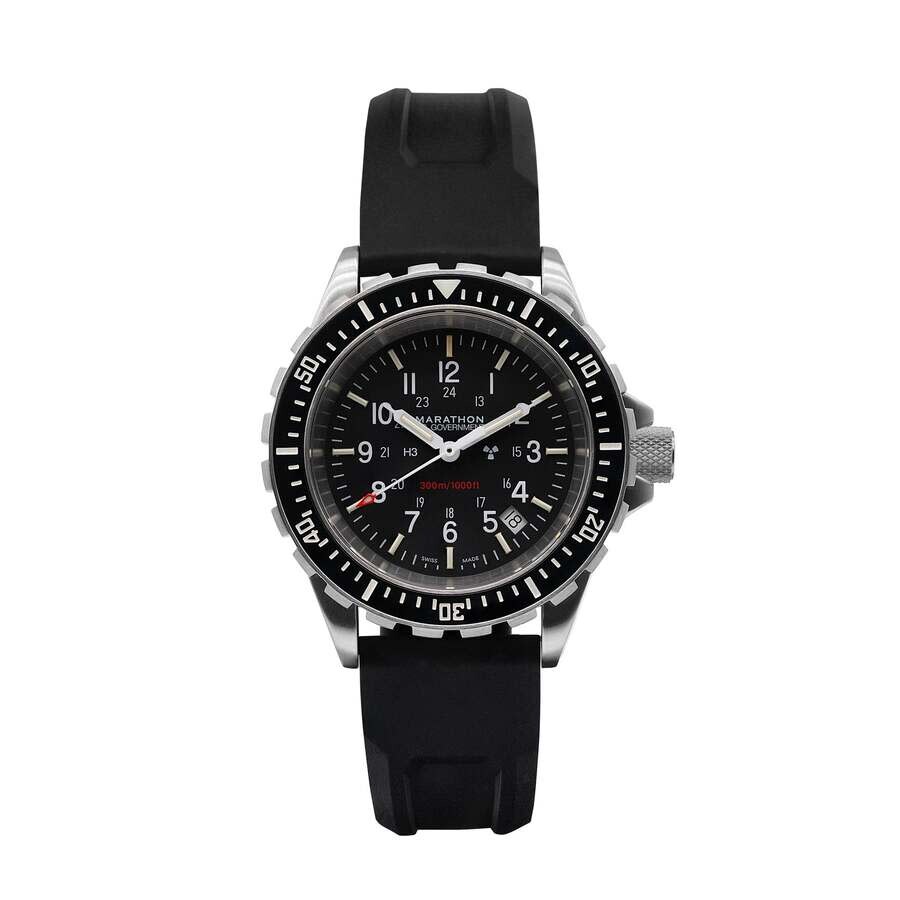 Marathon 41Mm Tsar Quartz Black Dial Unisex Watch WW194007SS-0030