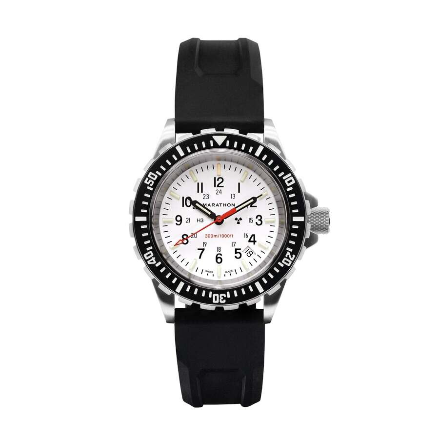 Marathon 41Mm Tsar Quartz White Dial Unisex Watch WW194007SS-0530