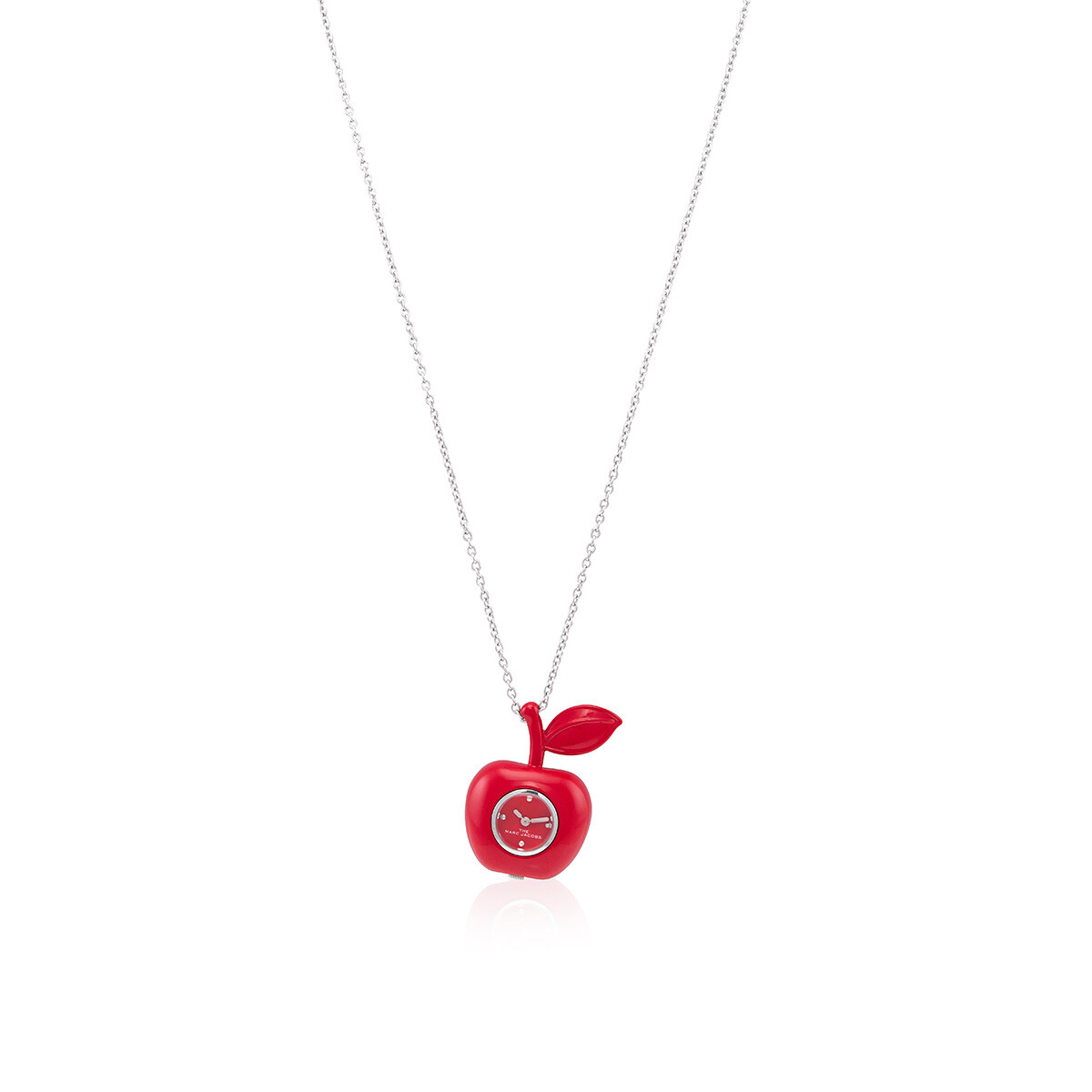 Marc Jacobs Quartz Red Dial The Bauble Apple Pendant Ladies Necklace Watch MJ0120184729