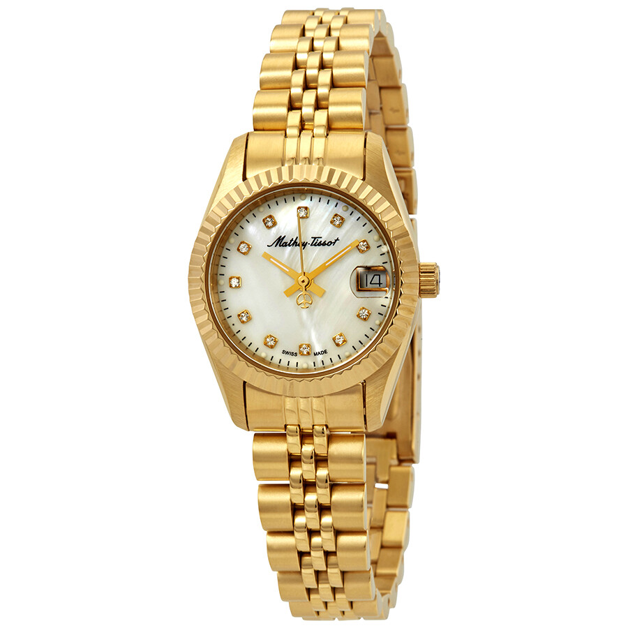 Mathey-Tissot Mathey II Quartz Crystal Mother of Pearl Dial Ladies Watch D710PI