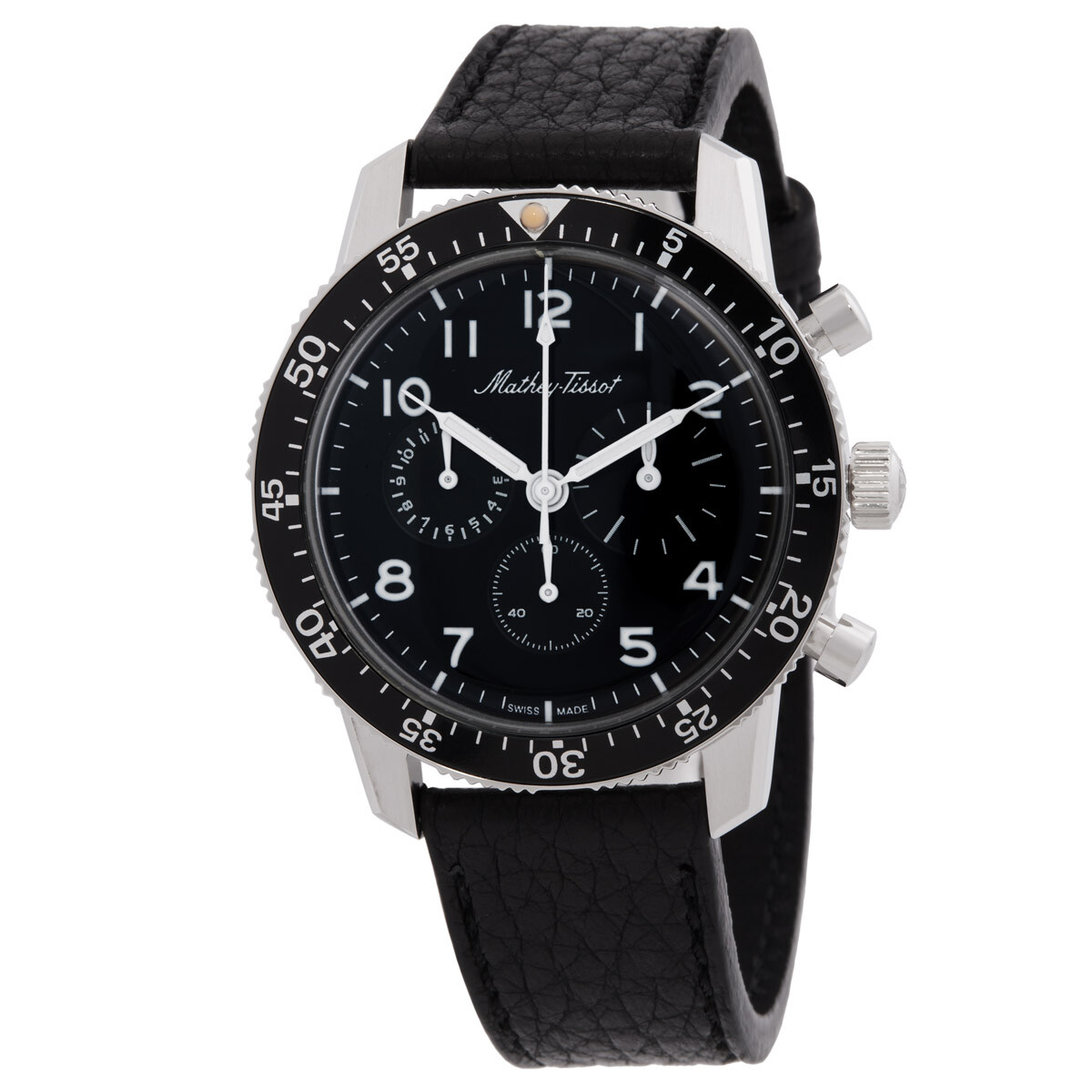 Mathey-Tissot 1968 Chronograph Automatic Black Dial Men's Watch H1968N