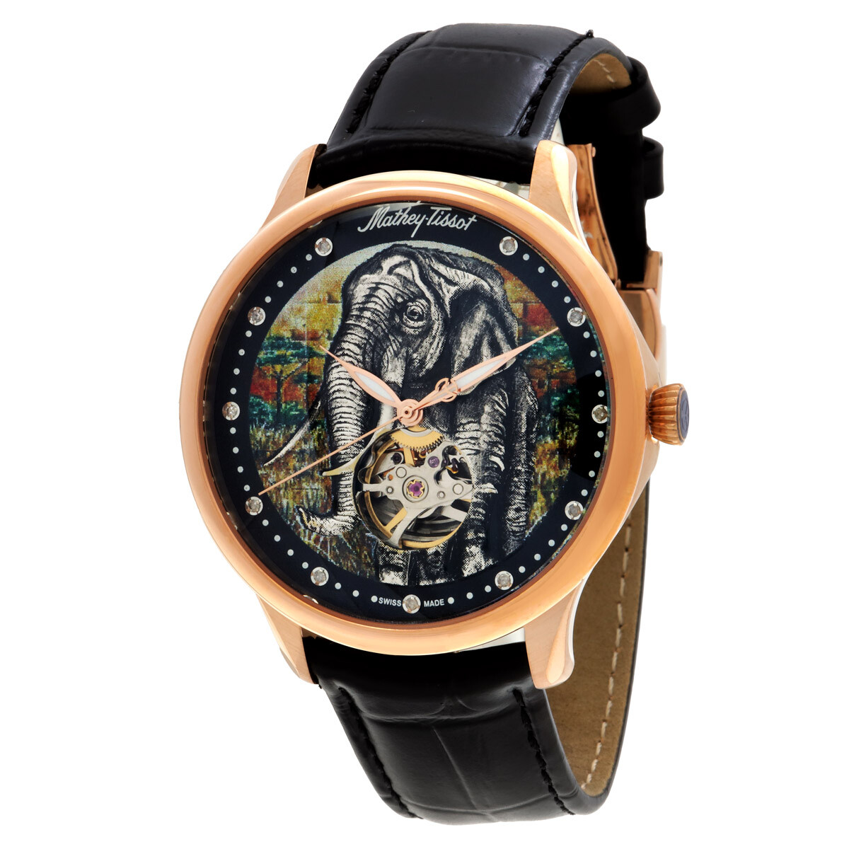 Mathey-Tissot Edmond Auto Handcrafted Multi-Color Dial Men's Watch MC1886PEL