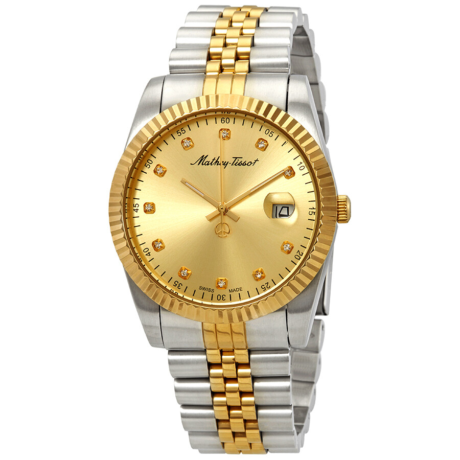 Mathey-Tissot Mathey II Quartz Crystal Gold Dial Men's Watch H710BDI