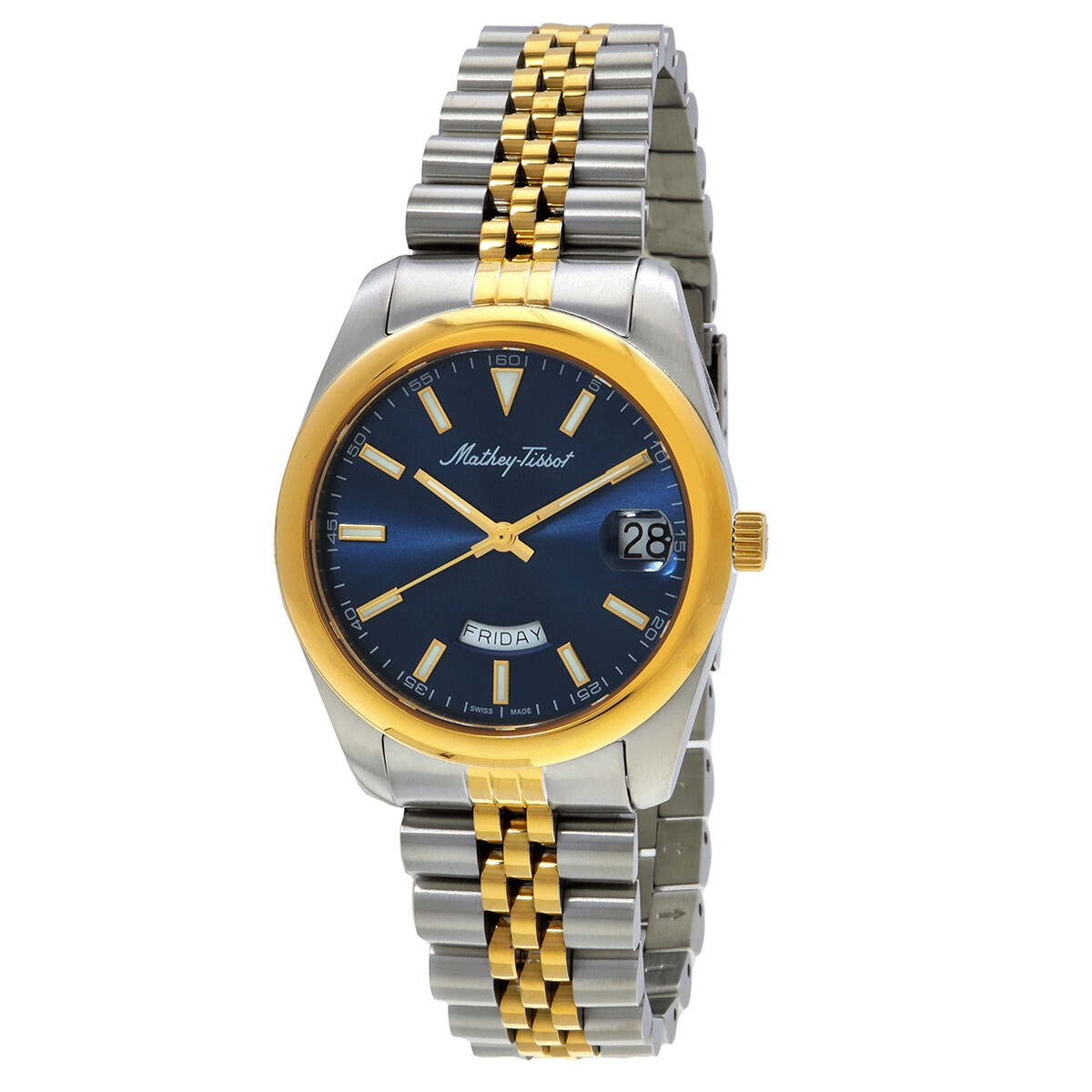 Mathey-Tissot Mathy Day-Date Quartz Blue Dial Ladies Watch D510BBU