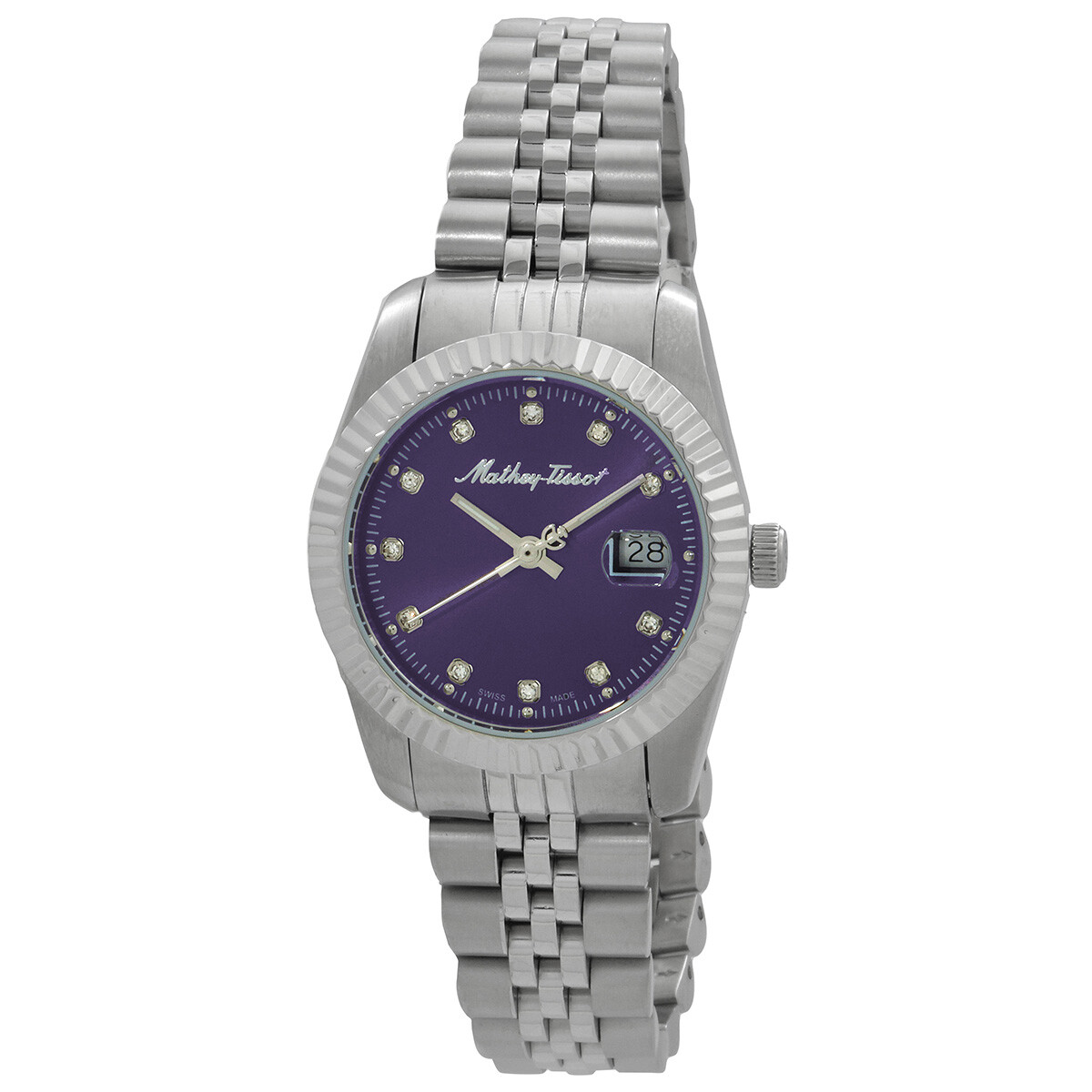 Mathey-Tissot Mathy III Quartz Purple Dial Ladies Watch D810APU