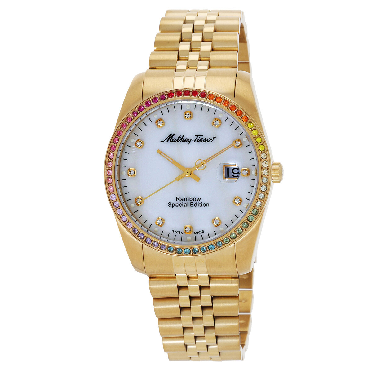 Mathey-Tissot Mathy Rainbow Quartz White Dial Unisex Watch H809PQYI