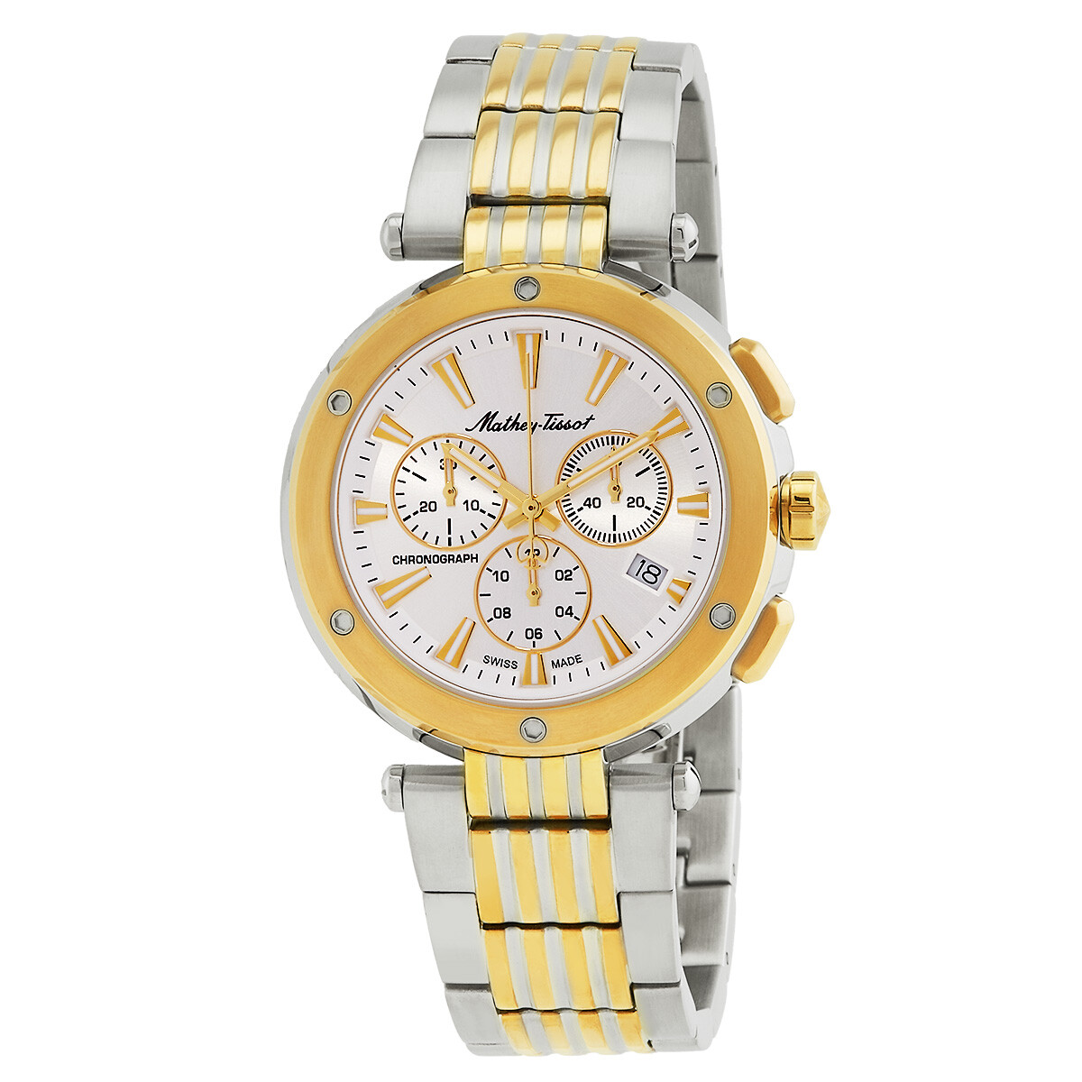 Mathey-Tissot Neptune Chrono Chronograph Quartz Silver Dial Men's Watch H912CHBI