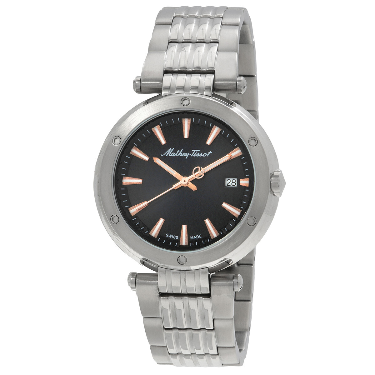 Mathey-Tissot Neptune Quartz Black Dial Men's Watch H912RRN