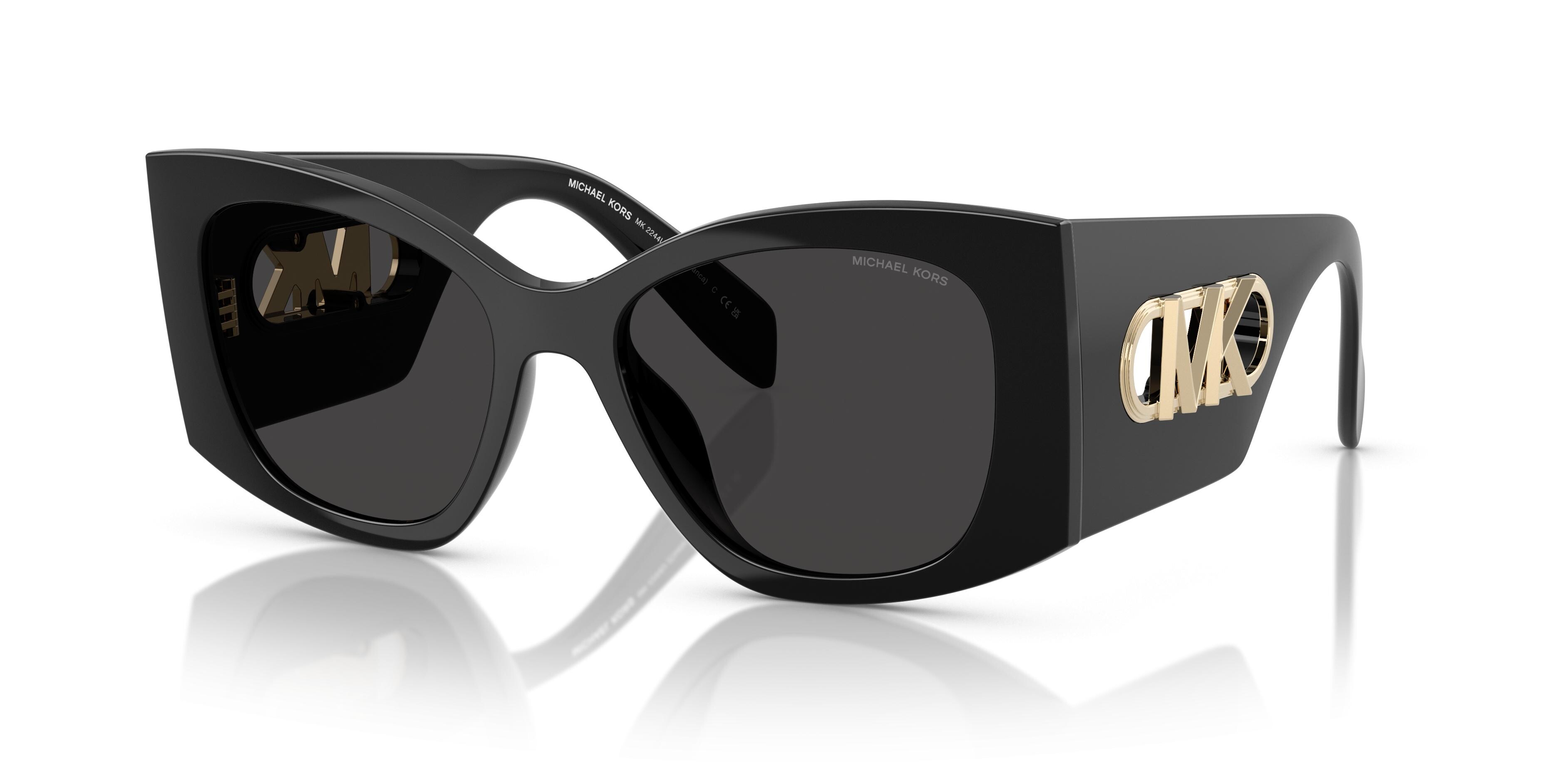 Michael Kors Aix Rose Gold Mirrored Shield Ladies Sunglasses