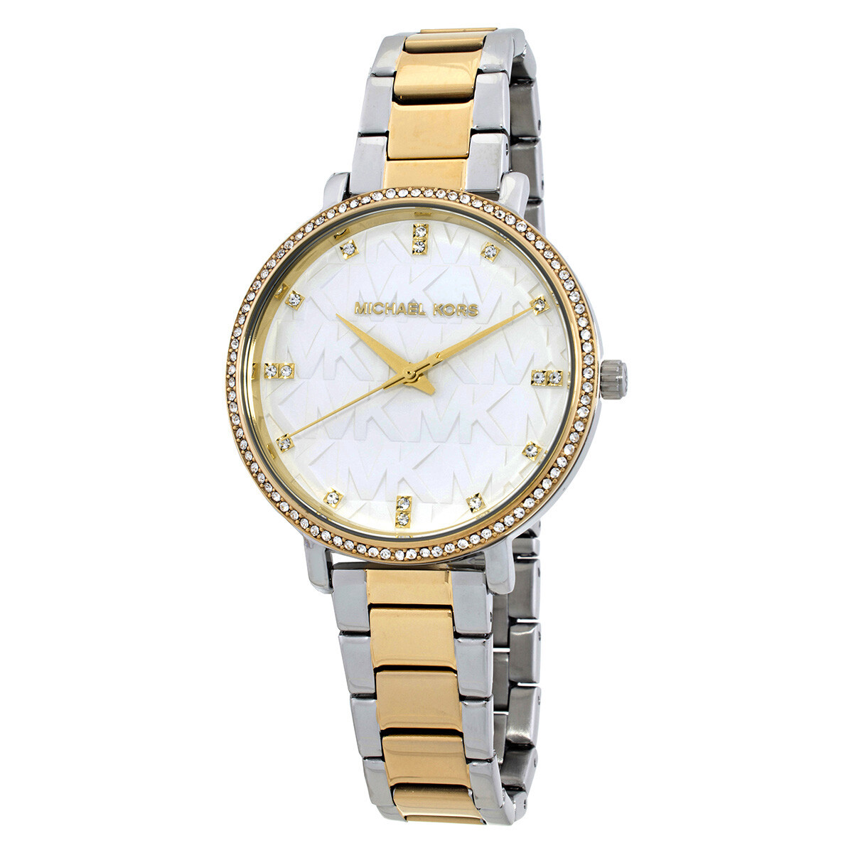 Michael Kors Pyper Quartz Crystal White Dial Ladies Watch MK4918
